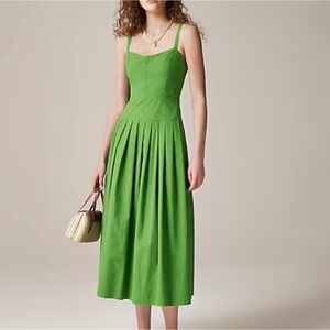 J.Crew Pleated Drop Waist Midi Dress s 8